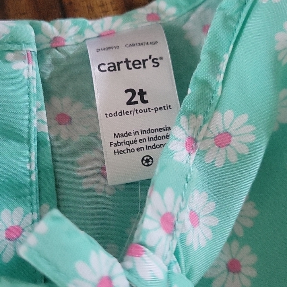 Carter's Green Ruffle Dress - Picture 2 of 6